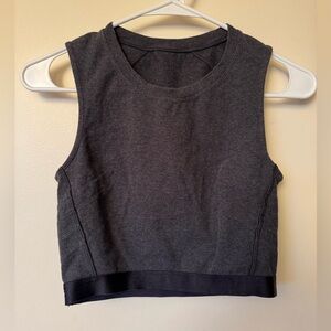 Dark gray, Lululemon crop tank top